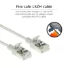ACT Grau 2 Meter LSZH U/FTP CAT6A Datacenter Slimline Patchkabel rastnasenfrei mit RJ45-Steckern