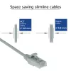 ACT Grau 0,5 Meter LSZH U/UTP CAT6 Datacenter Slimline Patchkabel snagless mit RJ45-Steckern