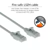 ACT Grau 0,5 Meter LSZH U/UTP CAT6 Datacenter Slimline Patchkabel snagless mit RJ45-Steckern