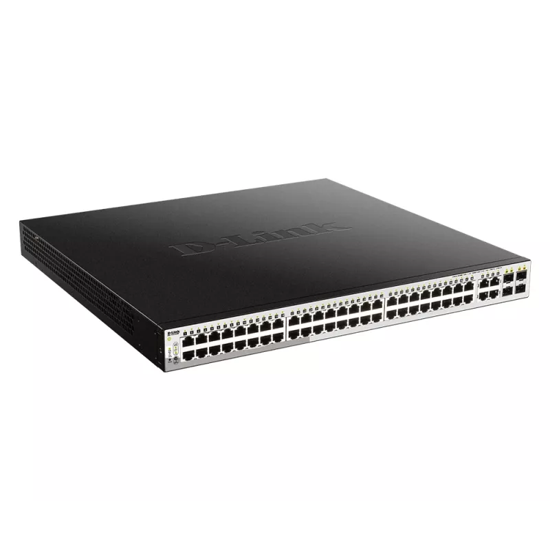 D-Link 52-Port PoE Gigabit Smart Managed Switch inkl. 4 x 100/1000Mbps Combo-Ports