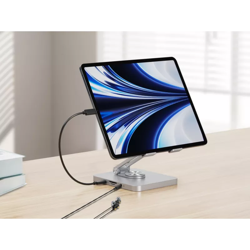 Conceptronic DONN26G, Silber, Tablet, Multimediaständer, Aluminium, 100 W, MicroSD (TransFlash), SD, SDHC, SDXC