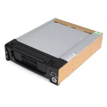 StarTech.com Schwarzer Aluminium 5,25 Zoll zuverlässiger SATA-Festplatten-Wechselrahmen