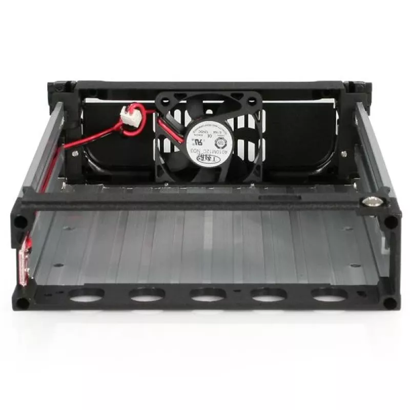 StarTech.com Schwarzer Aluminium 5,25 Zoll zuverlässiger SATA-Festplatten-Wechselrahmen