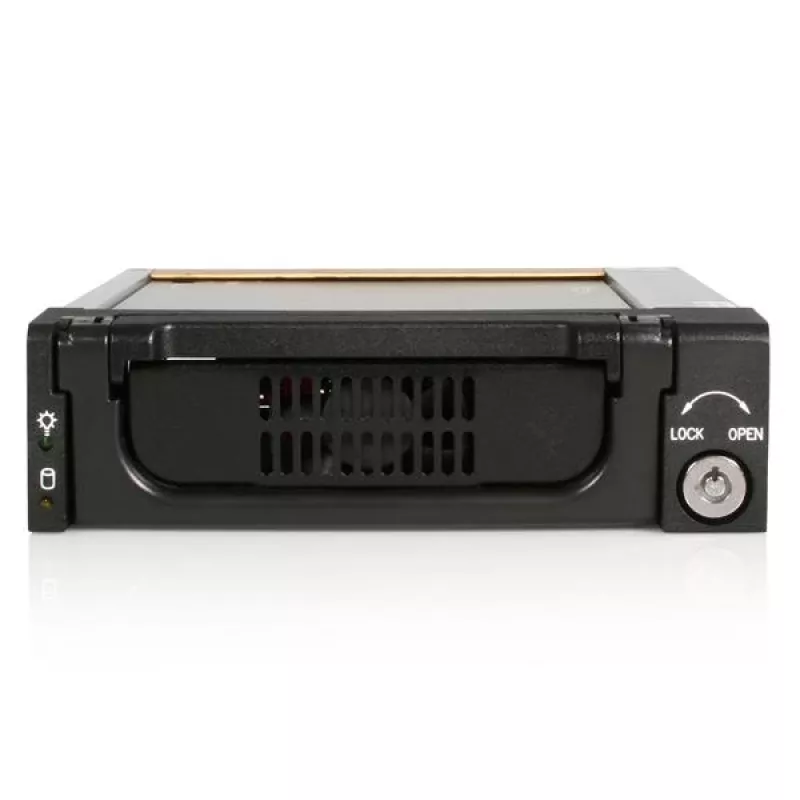 StarTech.com Schwarzer Aluminium 5,25 Zoll zuverlässiger SATA-Festplatten-Wechselrahmen