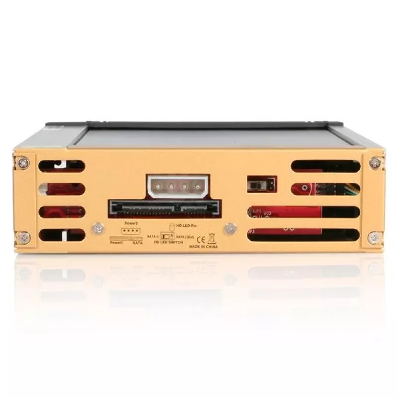 StarTech.com Schwarzer Aluminium 5,25 Zoll zuverlässiger SATA-Festplatten-Wechselrahmen