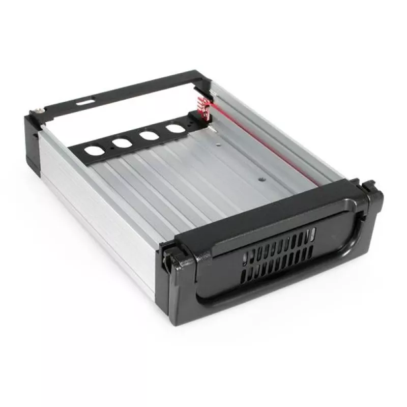 StarTech.com Schwarzer Aluminium 5,25 Zoll zuverlässiger SATA-Festplatten-Wechselrahmen