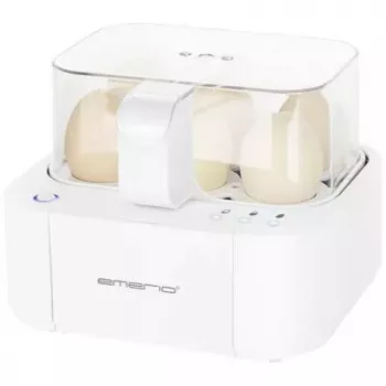 Eierkocher Emerio EB-115560.12 — Kapazität 6 Eier, weißes Gehäuse, Kontrollleuchte, Gewicht 1,01 kg
