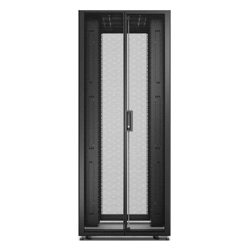APC Easy Rack, 42U, Schwarz, mit Dach, Rollen, Füßen, 4 Halterungen und Boden, ohne Seitenwände, 1991H x 800B x 1200T mm