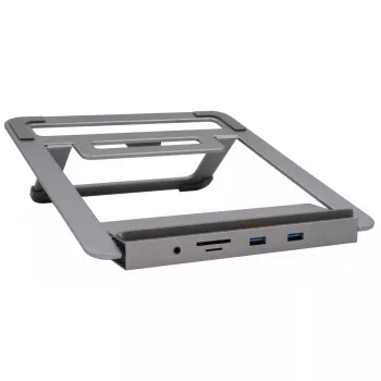 Laptop-Ständer EXSYS EX-1223HM Silber USB 3.2 Gen 1 100W