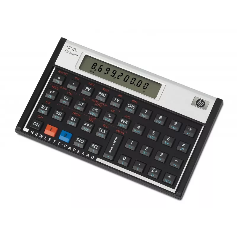 HP 12c Tischrechner Finanziell Aluminium, Schwarz