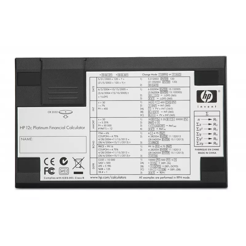 HP 12c Tischrechner Finanziell Aluminium, Schwarz