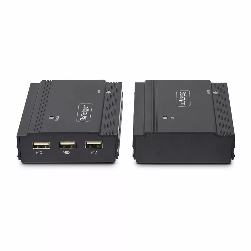StarTech.com DisplayPort KVM Extender über Glasfaser, 4K 60Hz, Console Extender Kit, bis zu 300 m (Multimode) mit vorinstallierten SFP+ Modulen, 3x USB HID
