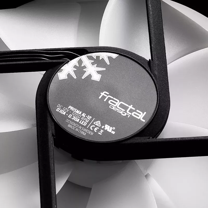 Lüfter Fractal Design Prisma AL-12 12 cm Schwarz Weiß