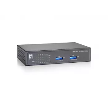 LevelOne 16-Port Fast Ethernet PoE Switch, 90W, Fast Ethernet (10/100), Vollduplex, Power over Ethernet (PoE), Wandmontage möglich
