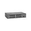 LevelOne 16-Port Fast Ethernet PoE Switch, 90W, Fast Ethernet (10/100), Vollduplex, Power over Ethernet (PoE), Wandmontage möglich