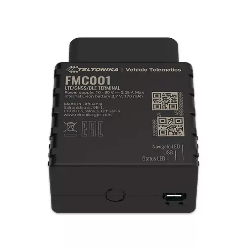 GPS-Tracker Teltonika FMC001 Auto Schwarz 53g