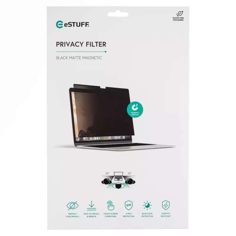 eSTUFF GLBMMB15-23 Display-Privacyfilter 38,9 cm (15,3 Zoll) rahmenloser Display-Privacyfilter für Laptops