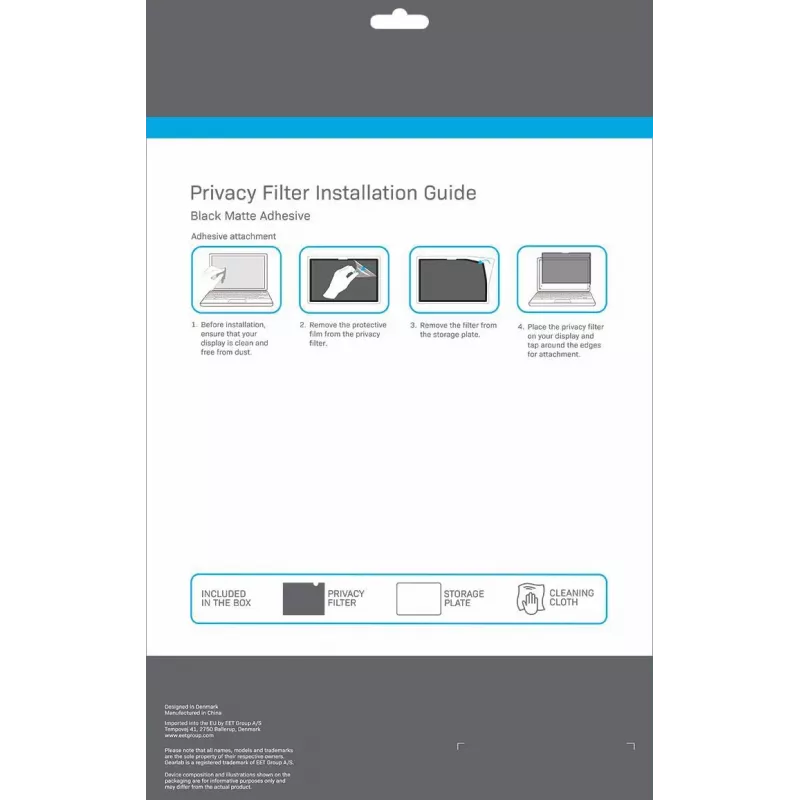 eSTUFF GLBW13305213 Display-Privacy-Filter 34,3 cm (13,5 Zoll) Laptop Rahmenloser Display-Privacy-Filter