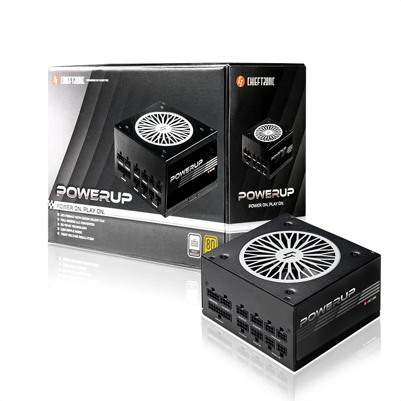 Chieftec PowerUp Chieftronic Netzteil 550 W 20+4-Pin ATX ATX Schwarz
