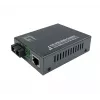LevelOne RJ45 to SC Gigabit Media Converter, PoE PSE, Single-Mode Fiber, 20km
