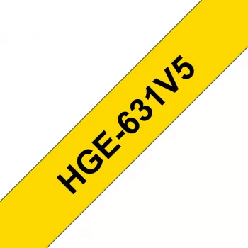 Etikettenband Brother HGE-631V5 – schwarz, für PT-9500PC PT-9700PC PT-9800PCN RL-700S