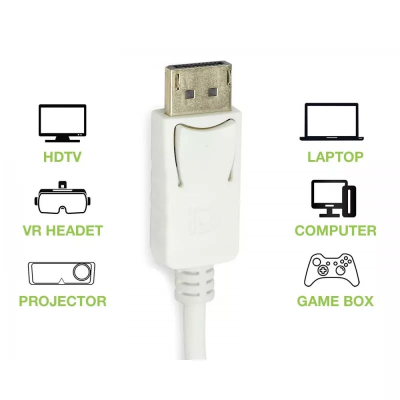 Techly IADAP DP-HDMIFP Videokabeladapter 0,2 m DisplayPort HDMI Weiß