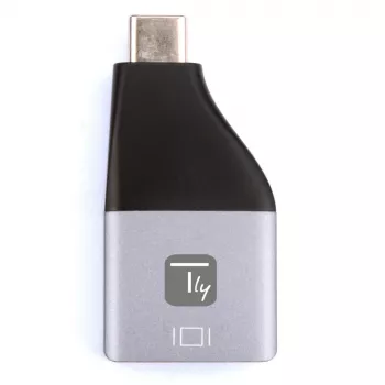 Techly IADAP USBC-DP4K USB-Grafikadapter 3840 x 2160 Pixel Schwarz, Silber