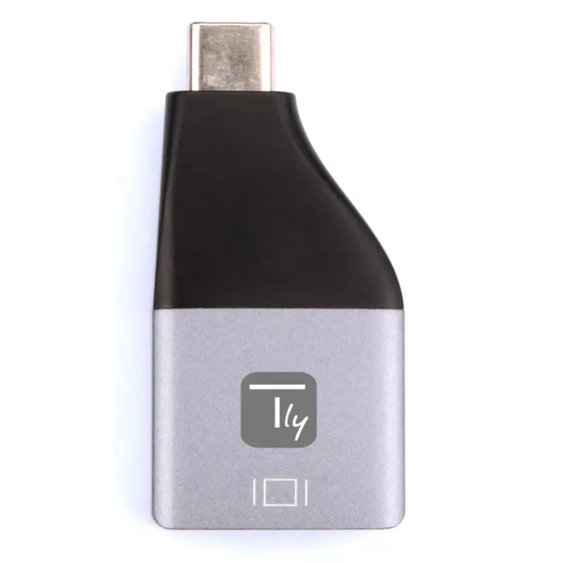 Techly IADAP USBC-DP4K USB-Grafikadapter 3840 x 2160 Pixel Schwarz, Silber