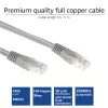 ACT 10 Meter U/UTP CAT6 Patchkabel, grau, mit RJ45-Steckern