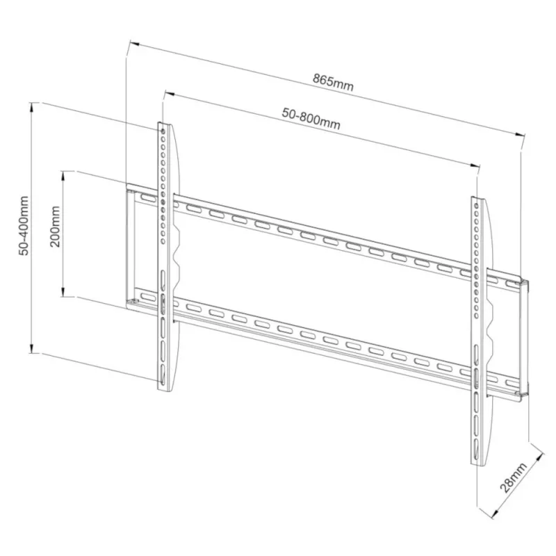 Techly ICA-PLB 162XL TV-Wandhalterung 2,03 m (80 Zoll) Schwarz