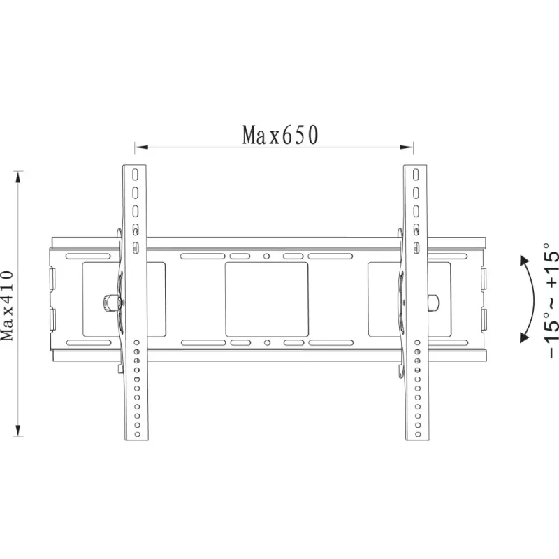 Techly ICA-PLB 231L TV-Wandhalterung 177,8 cm (70 Zoll) Schwarz