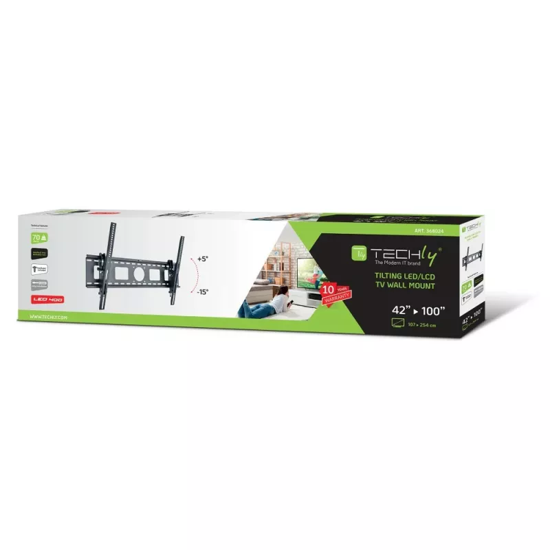 Techly ICA-PLB 622 2,54 m (100 Zoll) Schwarz