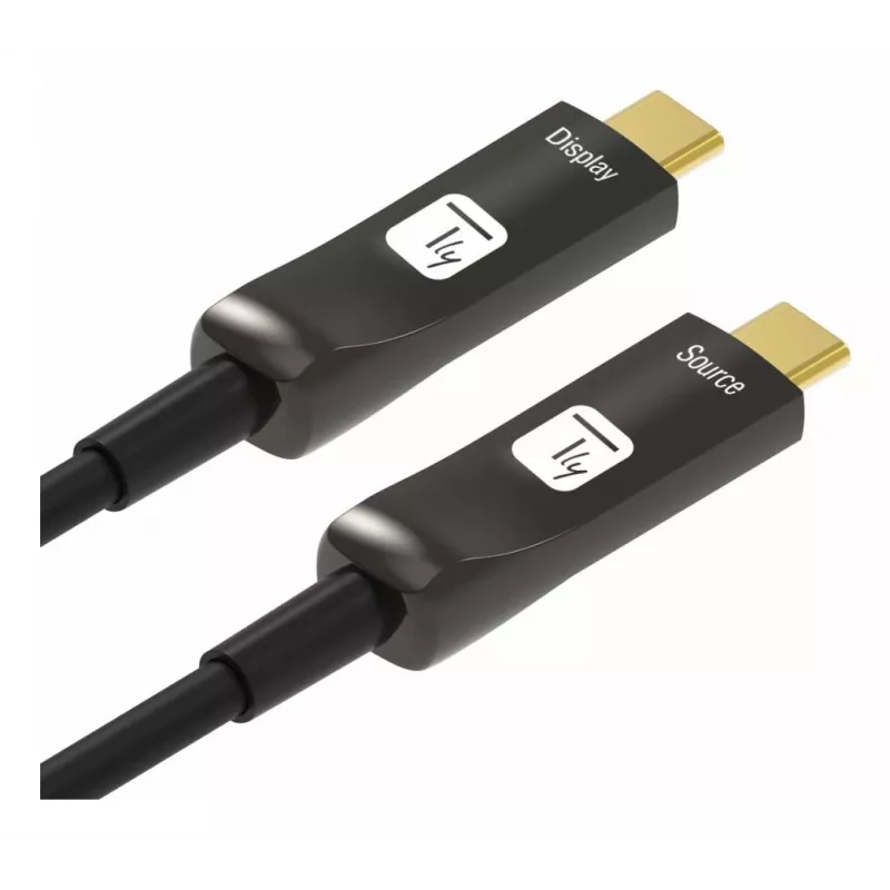 Techly ICOC-U3C-HY-020 USB-Kabel 20 m USB C Schwarz