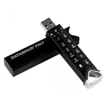 iStorage datAshur PRO2 32 GB | Sicherer USB-Stick | FIPS 140-2 Level 3 zertifiziert | AES-XTS 256-Bit-Hardwareverschlüsselung | Passwortgeschützt | Staub- und wasserdicht |