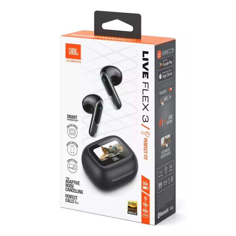 JBL Live Flex 3 Headset Kabellos In-Ear Telefonie/Musik/Sport/Alltag Schwarz