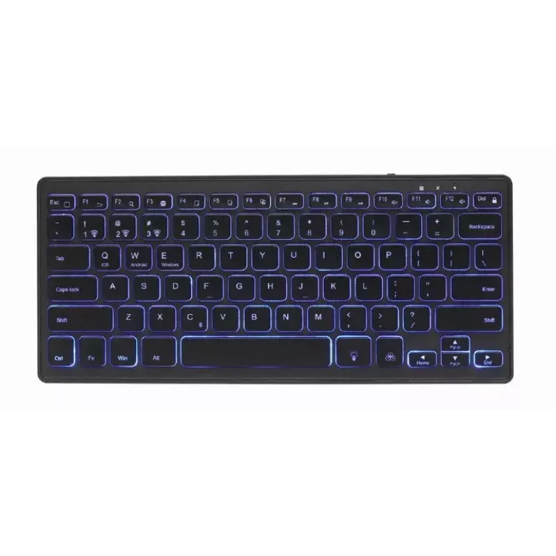 Tastatur Gembird KB-BTRGB-01-DE Universal Bluetooth QWERTZ Deutsch Schwarz