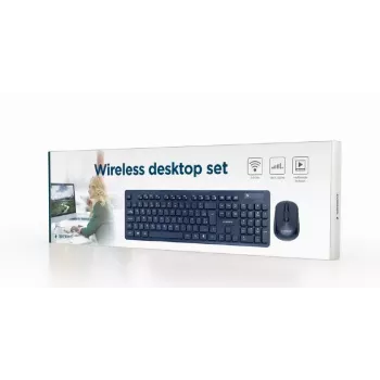 Gembird KBS-WCH-03-DE Tastatur Maus enthalten Universal RF Wireless QWERTZ Deutsch Schwarz