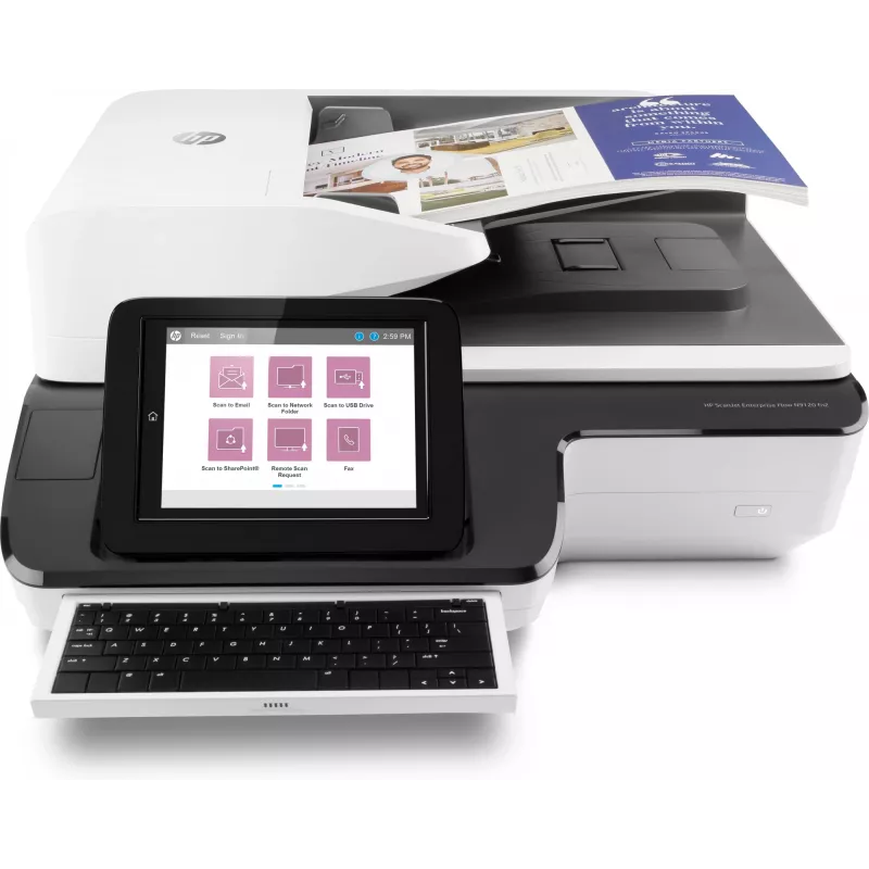 HP Scanjet Enterprise Flow N9120 fn2 Flachbett- & ADF-Scanner 600 x 600 DPI A3 Schwarz, Weiß