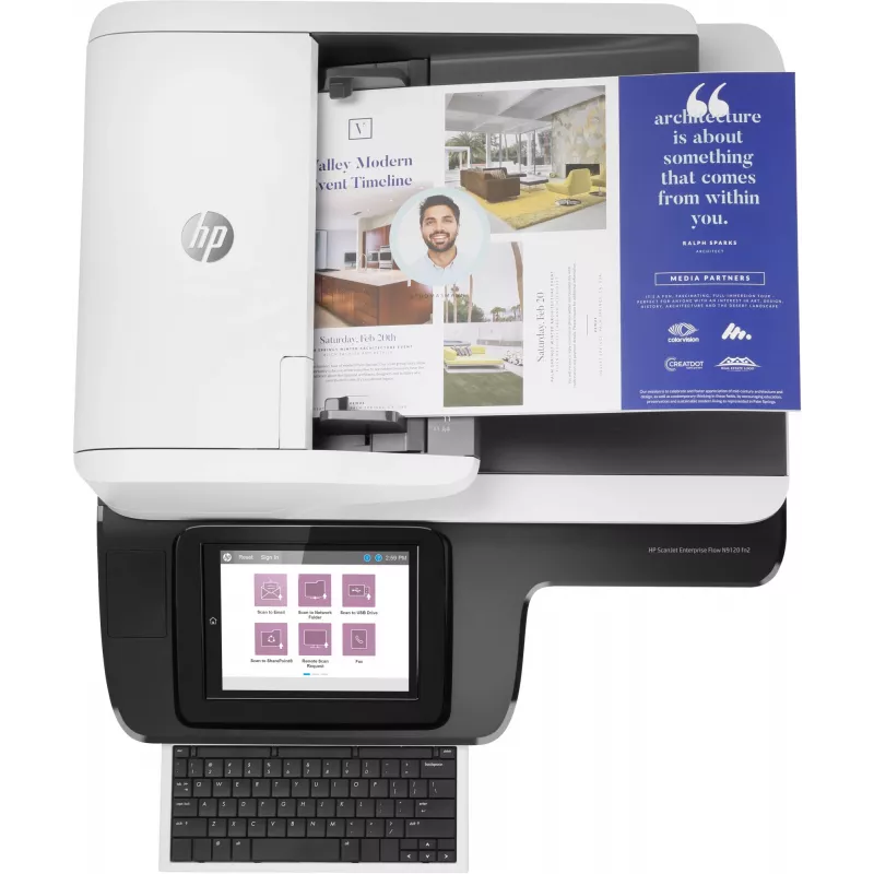 HP Scanjet Enterprise Flow N9120 fn2 Flachbett- & ADF-Scanner 600 x 600 DPI A3 Schwarz, Weiß