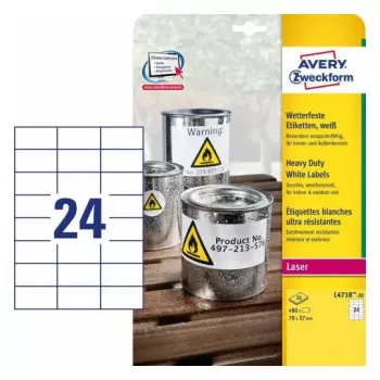 Selbstklebendes Etikett für Drucker Avery L4718-20