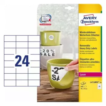 Selbstklebende Etiketten AVERY L4718REV-20
