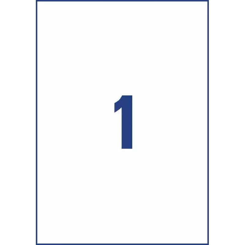 Selbstklebendes Rechtecketikett Avery Zweckform L4775REV-20 — Weiß, Permanent, 210×297 mm, 20 Blatt