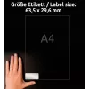 Selbstklebeetiketten Avery L6011-20, abgerundetes Rechteck