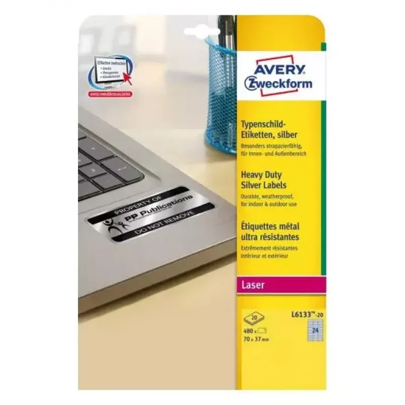 Selbstklebendes Etikett für Drucker Avery L6133-20