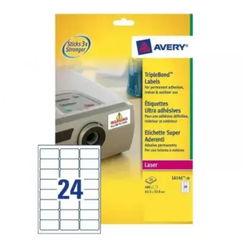 Selbstklebendes Druckeretikett Avery L6141-20