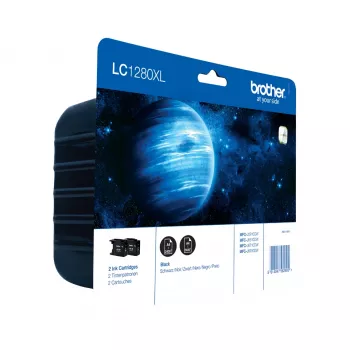 Brother Tintenpatronen-Pack: Schwarz x2, Schwarz, Pigmenttinte, 2 Stück, 2400 Seiten, Doppelpack