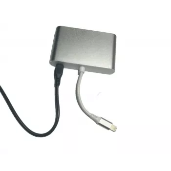 Microconnect LIGHT-HUB4 Schnittstellen-Hub Lightning 480 Mbit/s Silber