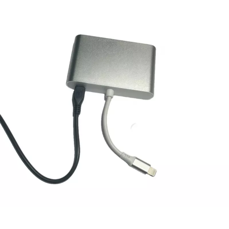 Microconnect LIGHT-HUB4 Schnittstellen-Hub Lightning 480 Mbit/s Silber