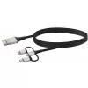 USB-Kabel Schwaiger LKU 100 1,5m USB 2.0 A Micro-USB B Schwarz Silber