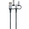 USB-Kabel Schwaiger LKU 100 1,5m USB 2.0 A Micro-USB B Schwarz Silber